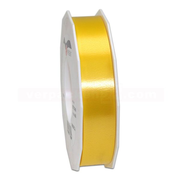 Glanzband auf Rolle 091 mtr., 25 mm - gelb (605)