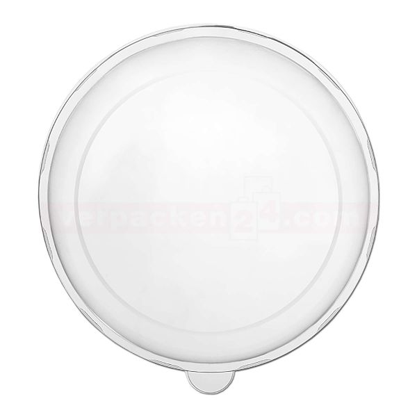 Bagasse-Salatschale ECO rund - DECKEL - kristallklar, recycelbarem PET