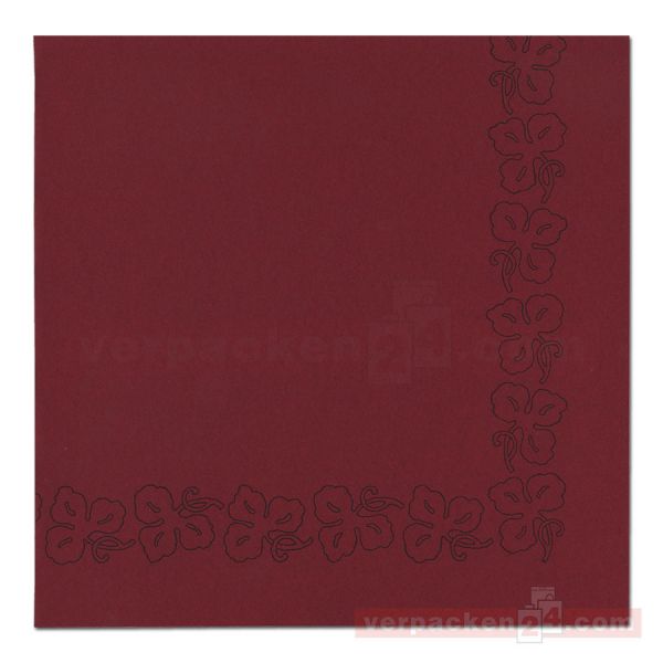 DUNI Dunicel-Servietten, Weinranke, 41x41cm - bordeaux