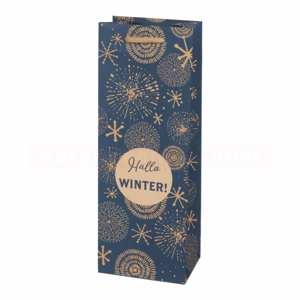 Weihnachts-Flaschentaschen Exclusiv - Hallo Winter! 13+ 9x36cm