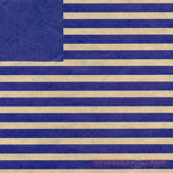 Geschenkpapier, neutral B 11201, Rolle 50 cm - Streifen blau