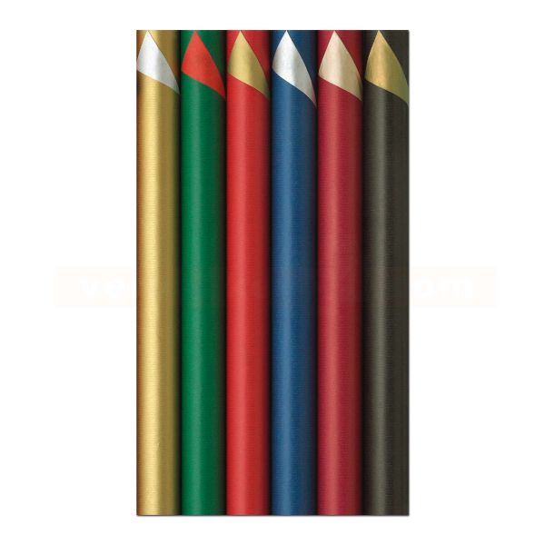 Weihnachts Geschenkpapier Röllchen 70 cm - 2-Color beidseitig - 25er