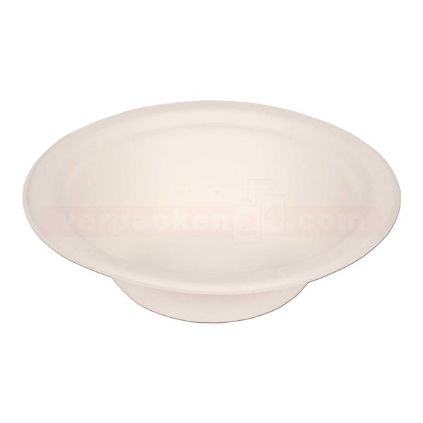 Bagasse-Schalen rund - weiß, kompostierbar