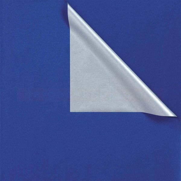Geschenkpapier, neutral Zo 731650, Rolle 50 cm - blau/silber