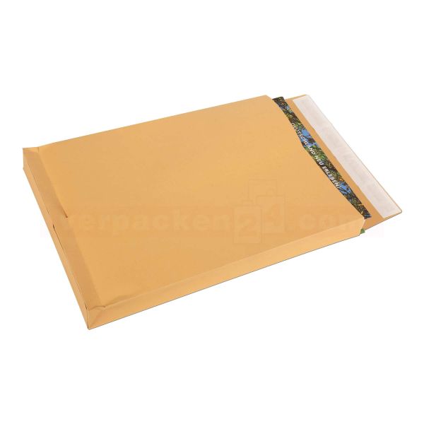 Versandtaschen Seitenfalte braun, SKL ohne Fenster - B4 - 250x353+40 mm
