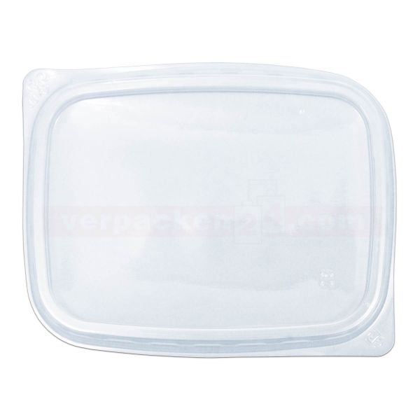 Feinkostbecher KR eckig - Deckel - Polypropylen klar - 108x82mm