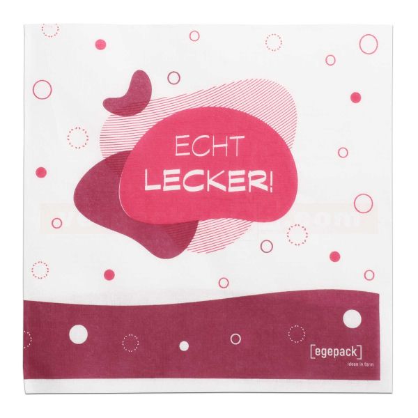Prägeservietten weiß Serie Echt lecker - 1-lagig