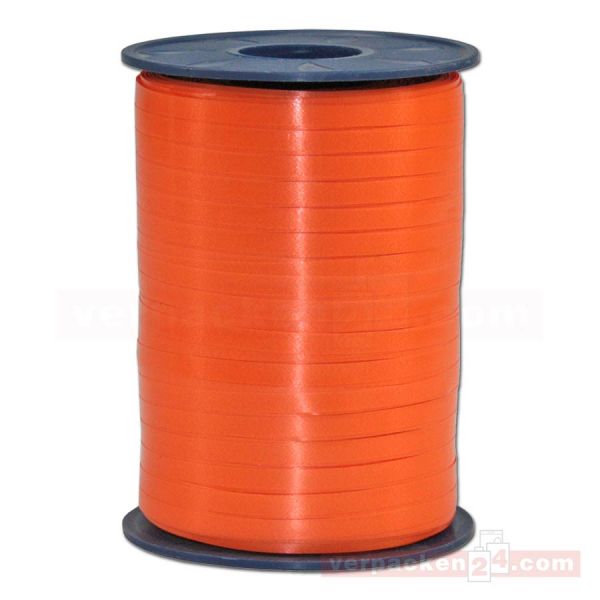 Glanzband auf Rolle 500 mtr., 5 mm - orange (620)