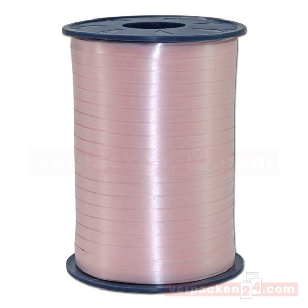 Glanzband auf Rolle 500 mtr., 5 mm - rose (120)