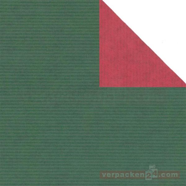 Weihnachts Geschenkpapier St 920115, Rolle 70 cm - dunkelgrün/rot