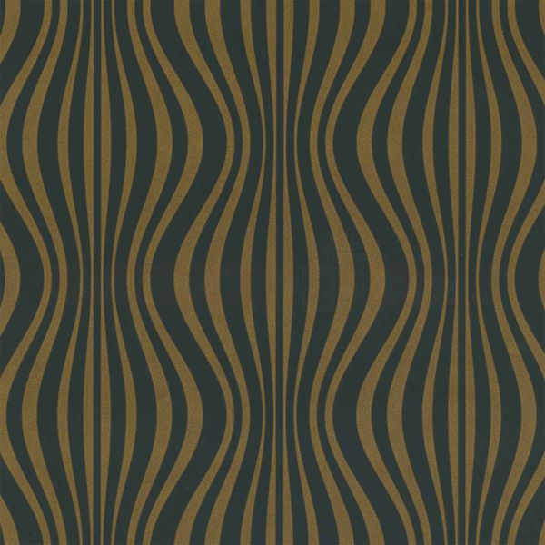 Weihnachts Geschenkpapier W 40372, Rolle 50cm, Wellen gold
