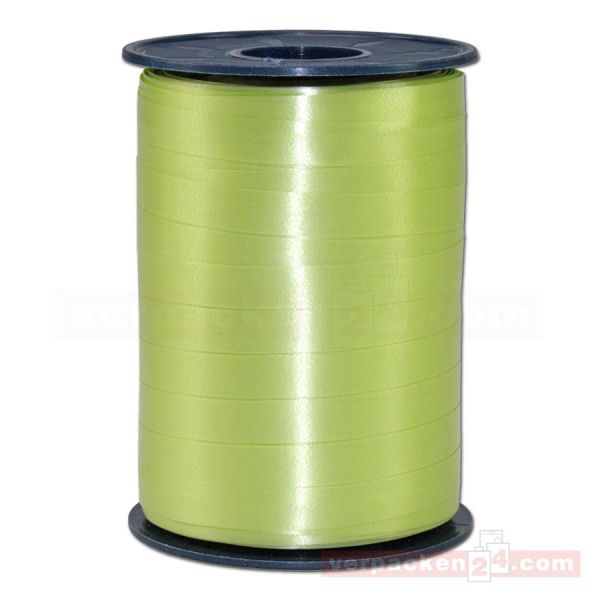 Glanzband auf Rolle 250 mtr., 10 mm - grüngelb (027)