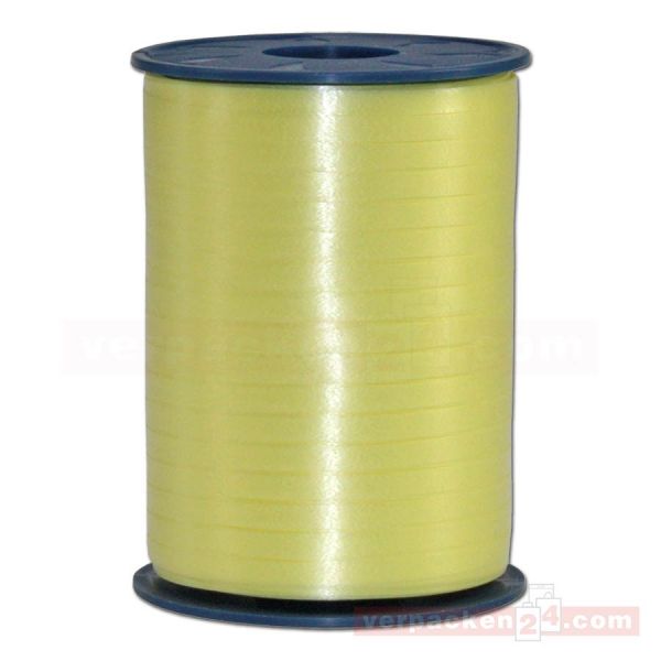 Glanzband auf Rolle 500 mtr., 5 mm - gelb (615)