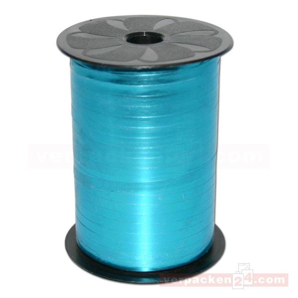 Glanzband metallisiert - 5 mm - Rolle 400 m - hellblau (612)