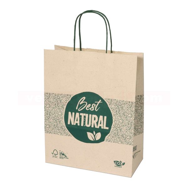 Papiertragetasche Trier - Best Natural - Graspapier FSC®