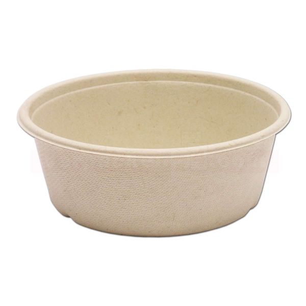 Bagasse-Salatschale rund - BECHER - braun, kompostierbar