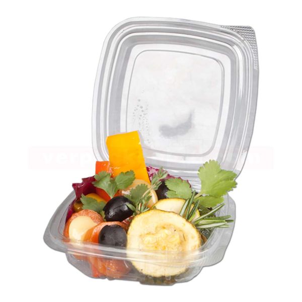 Verpackungsschale LUCY mit Deckel, rPET glasklar, eckig