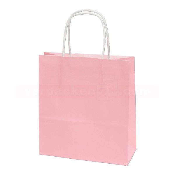 Papiertragetasche Trier COLOUR - rosa - 19+08x21cm