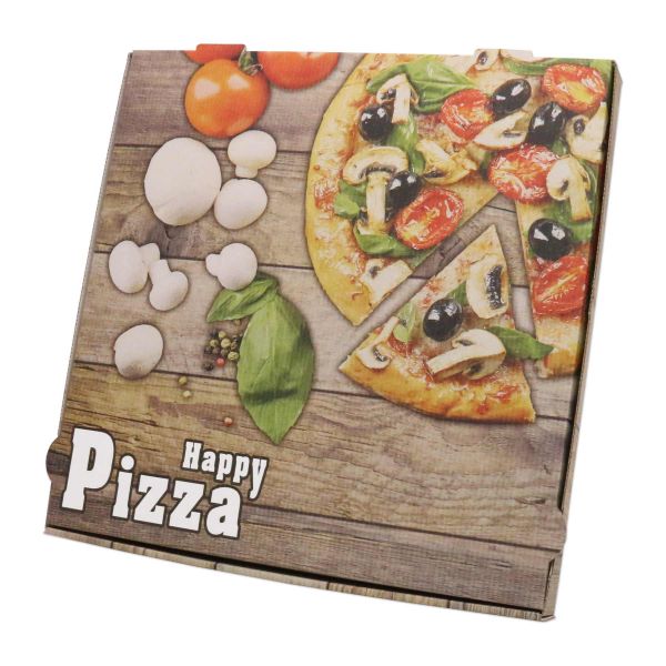Pizzakarton, weiße Feinwelle neutral - 36x36+4cm