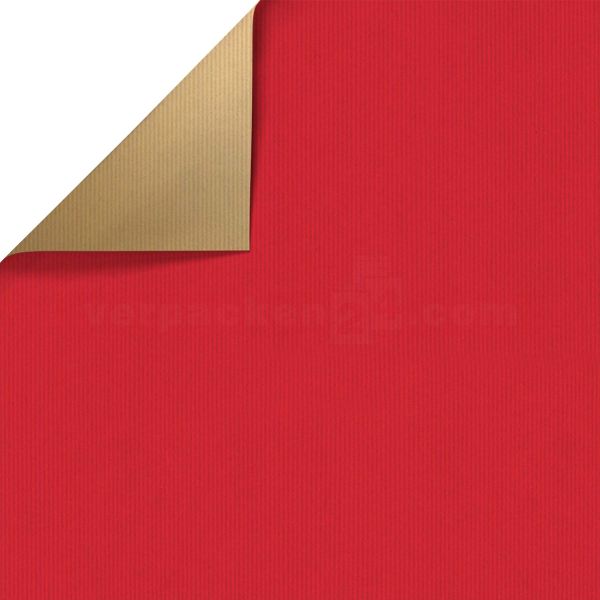 Geschenkpapier, neutral St 920112, Rolle 50 cm - rot/gold