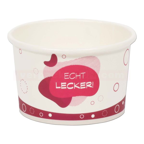 Eisbecher aus Hartpapier, Echt lecker - rund