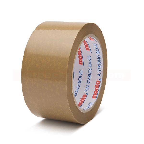 Packband PVC, braun - leise - Rolle 50 mm / 66 m