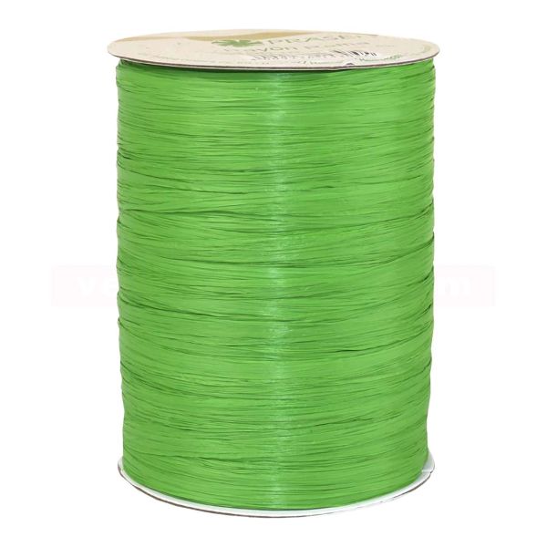 Bastband auf Spule - Rayon Raffia - 100 m - matt apfelgrün (630)