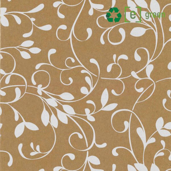 Geschenkpapier, neutral St 919081, Rolle 50 cm - Ranke braun