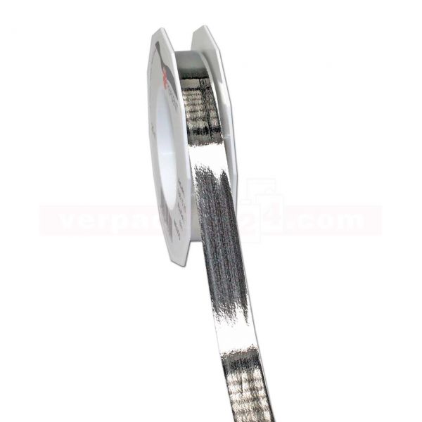 Glanzband metallisiert - 15 mm - Rolle 25 m - silber (631)
