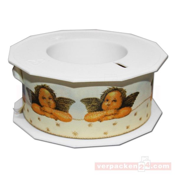 Drahtkantenband Weihnachten - Rolle 40 mm - Engel Raphael