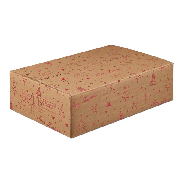 Versandkarton DU-LOG Merry Christmas, 3 Flaschen - Umkarton - PTZ-Postgeprüft