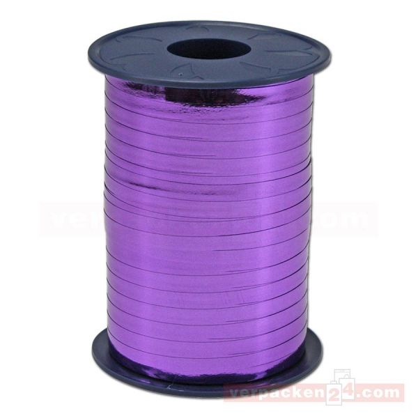 Glanzband metallisiert - 5 mm - Rolle 400 m - violett (610)
