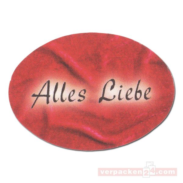 SKL-Etiketten, neutral - Alles Liebe - 4-farbig