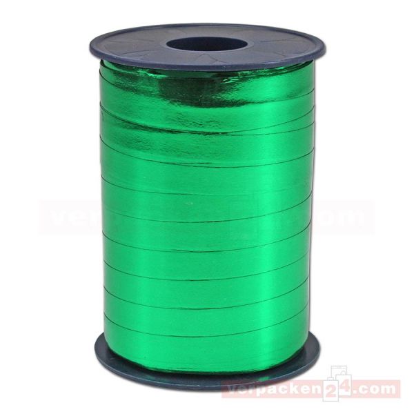 Glanzband metallisiert - 10 mm - Rolle 250 m - grün (607)