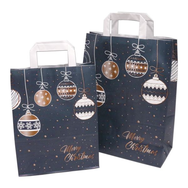 Weihnachts-Papiertragetaschen - Baumkugeln - Weihnachten