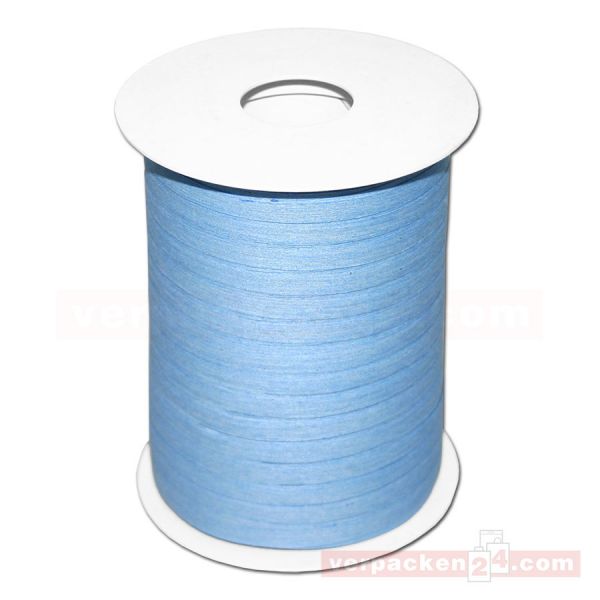 Baumwoll-Ringelband 5 mm, Rolle 200 mtr - hellblau (32)