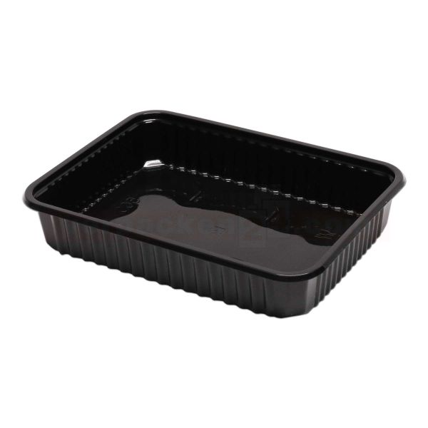 Verpackungsschale KR eckig - Becher - PP schwarz
