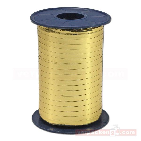Glanzband metallisiert - 5 mm - Rolle 400 m - gold (634)