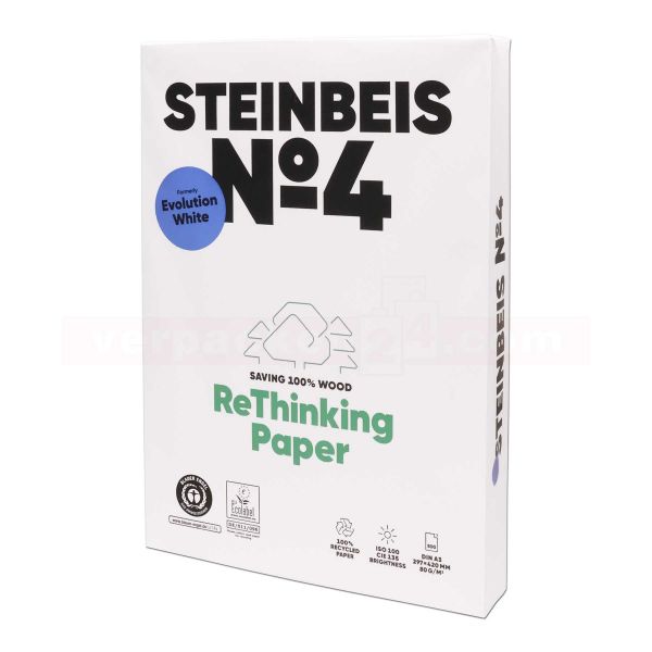 Kopierpapier 80g, weiß Steinbeis No 4 - Recyclingpapier
