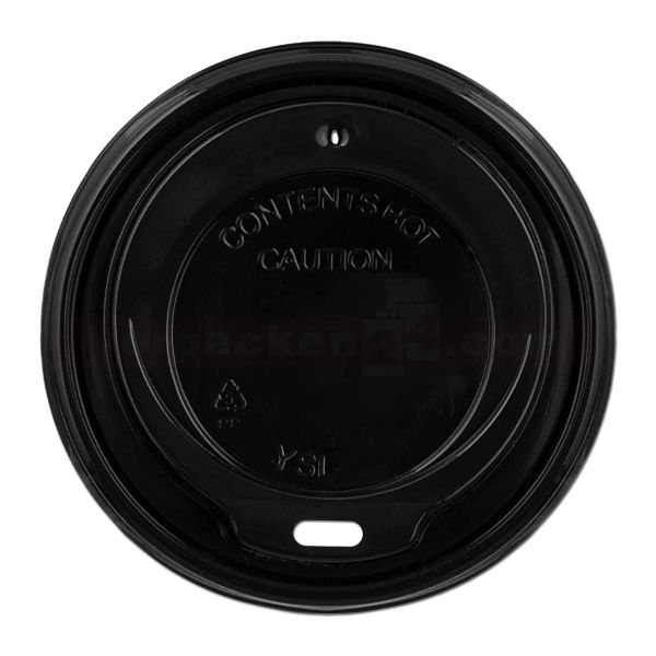 Deckel schwarz PP Hartpapierbecher - Ø 90mm - für Becher 300+400ccm
