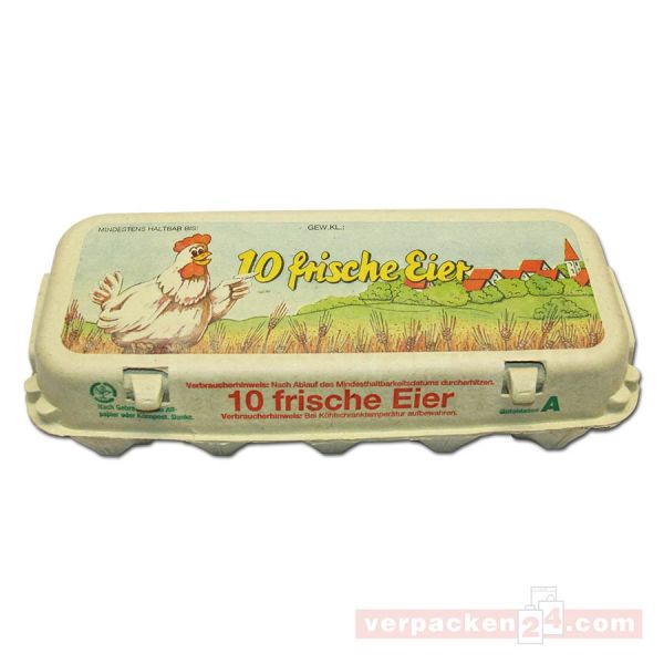 Eierverpackung aus Holzschliff, kompostierbar - für 10 Eier