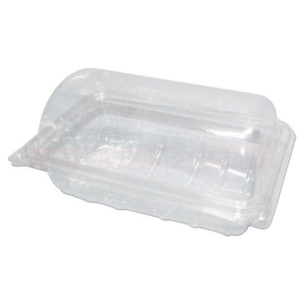 Ananasschale liegend mit Deckel - transparent PET - 164x95x94 mm