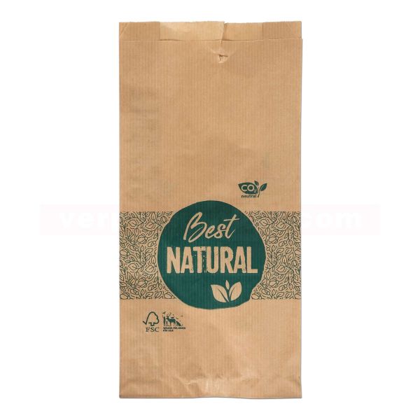 Bäckerfaltenbeutel braun - Best Natural - FSC® Klimabeitrag