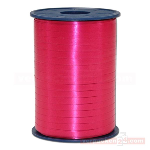 Glanzband auf Rolle 500 mtr., 5 mm - mittelrot (019)