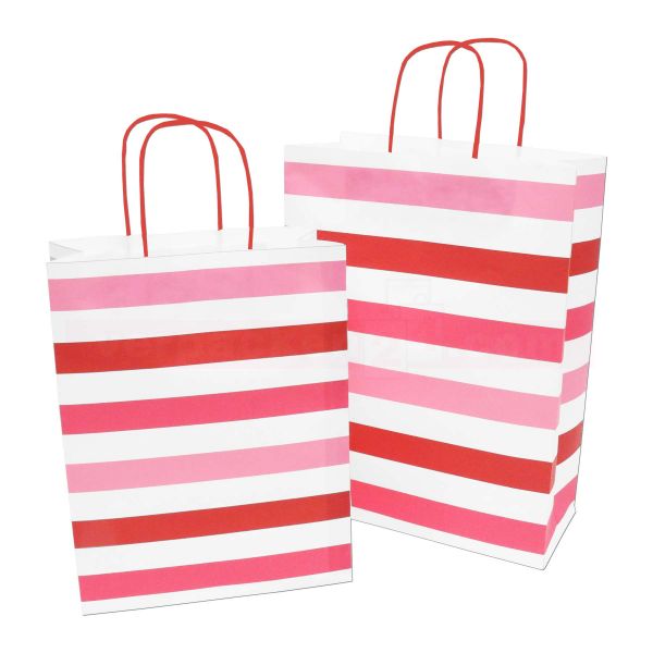 Papiertragetasche Trier DESIGN - Streifen rot