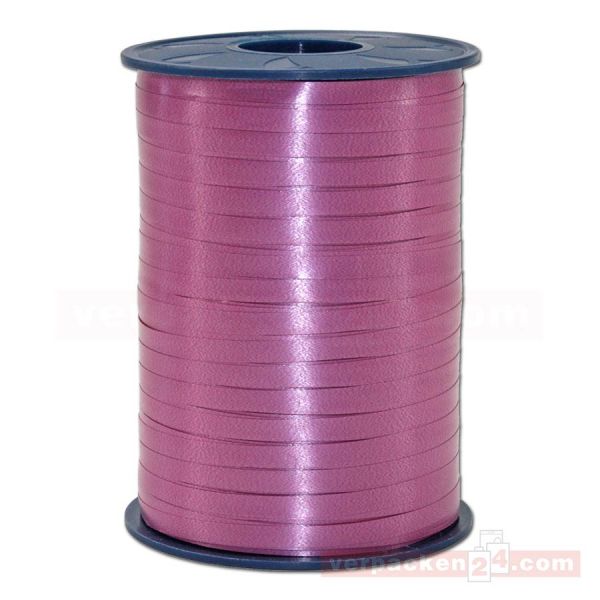 Glanzband auf Rolle 500 mtr., 5 mm - rubinrot (028)