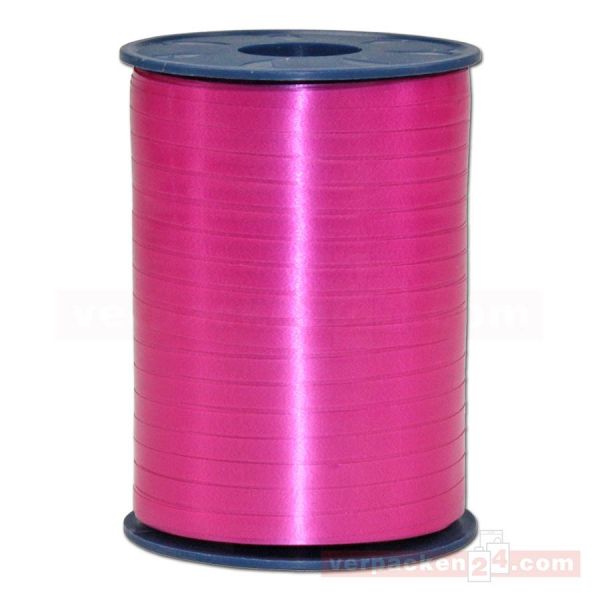 Glanzband auf Rolle 500 mtr., 5 mm - pink (606)