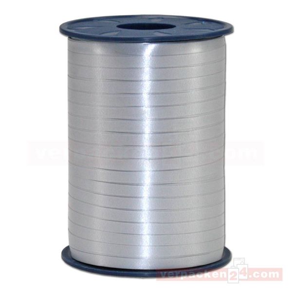 Glanzband auf Rolle 500 mtr., 5 mm - silber (631)