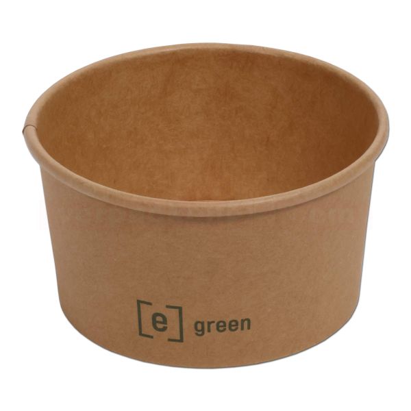 Feinkostbecher braun rund - Becher - mit PE-Beschichtung