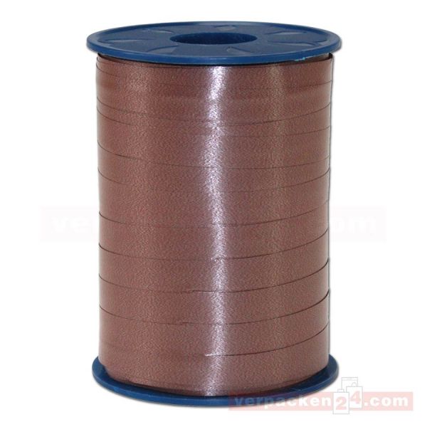 Glanzband auf Rolle 250 mtr., 10 mm - braun (622)